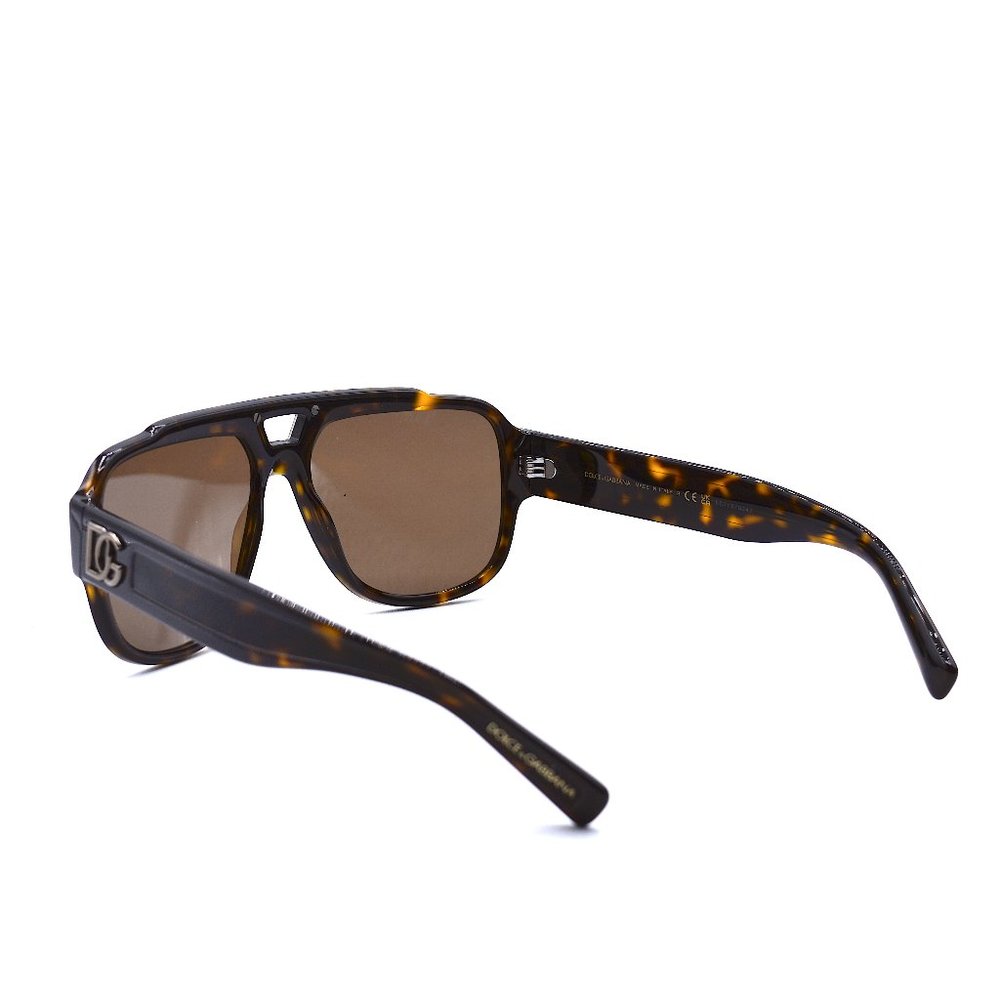 NEW DOLCE&GABBANA DG4389 502/73 HAVANA DARK BROWN AUTHENTIC SUNGLASSES - Picture 8 of 12